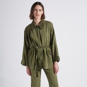 Current/Elliott Relaxed Military Jacket Army Green